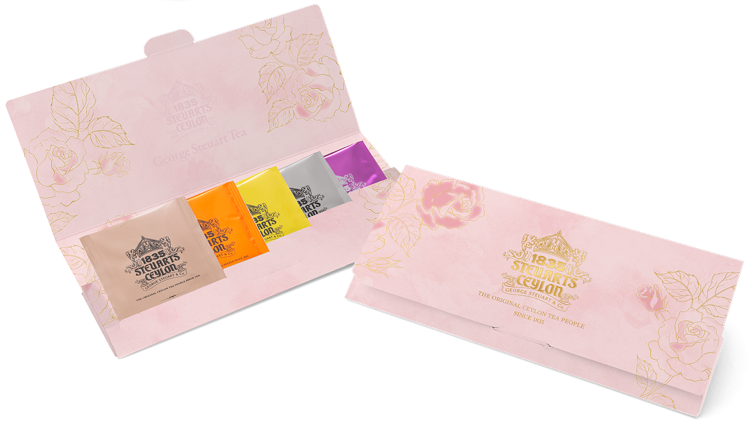 ローズピンクの紅茶封筒